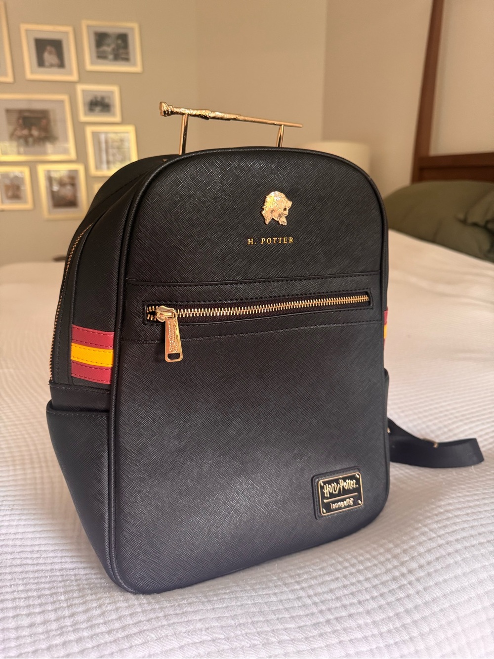 Lounge fly Black Mini Backpack with Gryffindor Accent